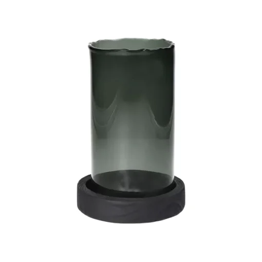 Pomax - JAZZ - cylinder - glass - DIA 10 x H 18 cm - smoke - Image 2