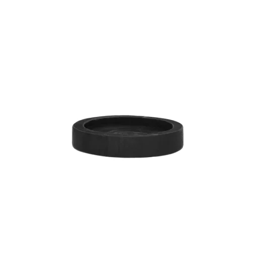 Pomax - JAZZ - candle coaster - paulownia wood - DIA 13 x H 2,5 cm - black