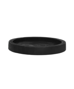 Pomax - JAZZ - candle coaster - paulownia wood - DIA 16 x H 2,5 cm - black