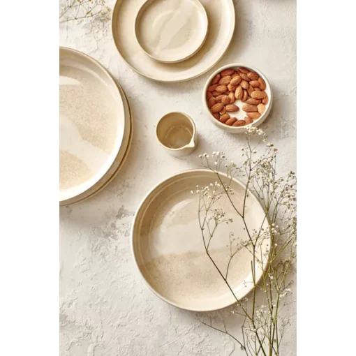 Pomax - NOUGAT - appetizer plate - porcelain - DIA 12,5 x H 2 cm - beige - Image 4