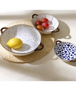 Pomax - ANAFI - oven dish/bowl - porcelain - L 31 x W 24,5 x H 7,5 cm - blue