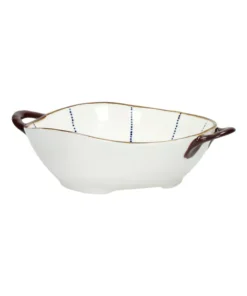 Pomax - ANAFI - oven dish/bowl - porcelain - L 24,5 x W 18,5 x H 6 cm - blue