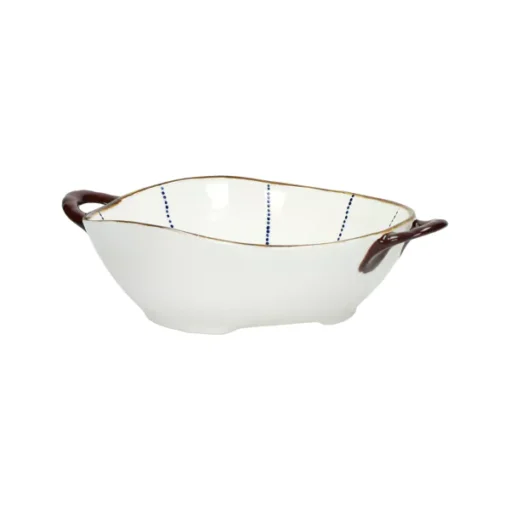 Pomax - ANAFI - oven dish/bowl - porcelain - L 24,5 x W 18,5 x H 6 cm - blue