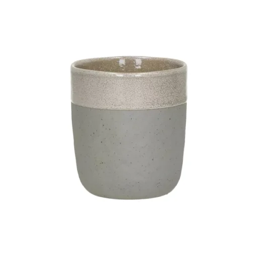Pomax - SPIRO - tumbler - stoneware - DIA 8 x H 9 cm - sea shell