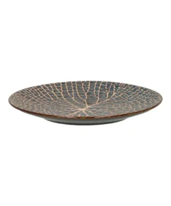Pomax - LOTUS - dessert plate - porcelain - DIA 22 x H 2,5 cm - bronze