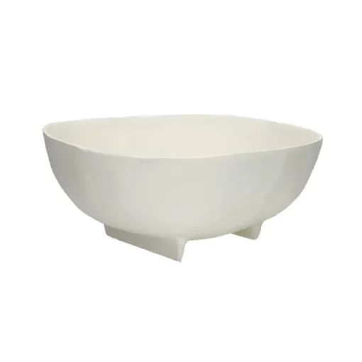 Pomax - TRULLI - set/3 bowls - aluminium - L 16/20/26 x W 15,5/21,5/27 x H 8/10/10 cm - off-white - Image 2