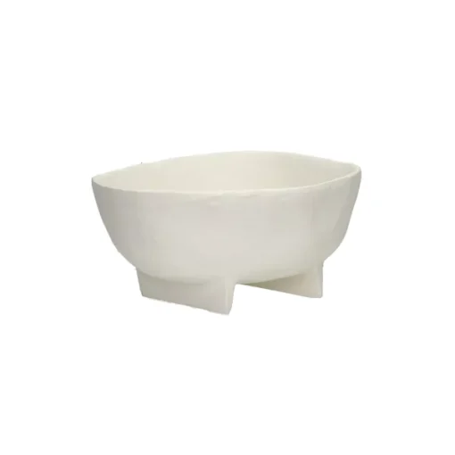 Pomax - TRULLI - set/3 bowls - aluminium - L 16/20/26 x W 15,5/21,5/27 x H 8/10/10 cm - off-white - Image 3