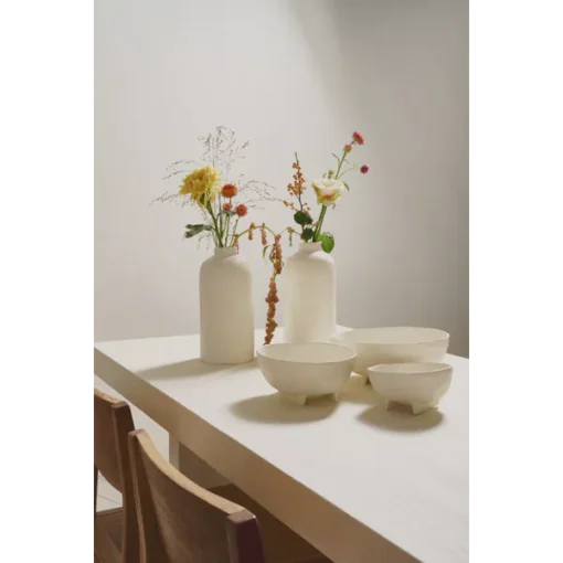 Pomax - TRULLI - set/3 bowls - aluminium - L 16/20/26 x W 15,5/21,5/27 x H 8/10/10 cm - off-white - Image 5