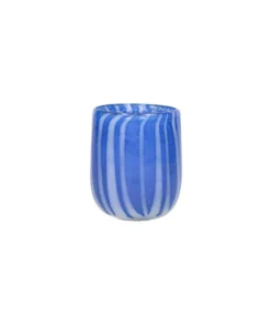 Pomax - CANNES - vase/hurricane - glass - DIA 9 x H 11 cm - blue