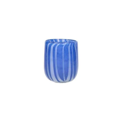 Pomax - CANNES - vase/hurricane - glass - DIA 9 x H 11 cm - blue