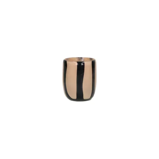 Pomax - CANNES - vase/hurricane - glass - DIA 7 x H 8 cm - ivory