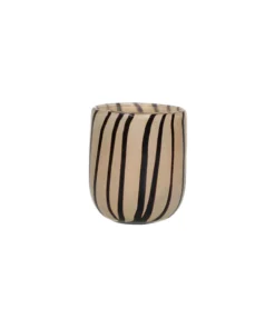 Pomax - CANNES - vase/hurricane - glass - DIA 9 x H 11 cm - ivory