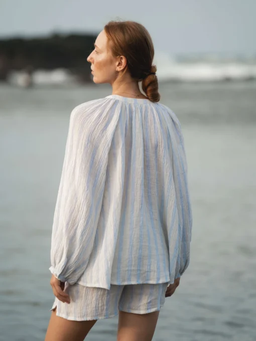 lu.ciee - Linen Crinkle Blouse - Image 2