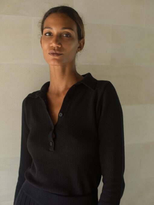 lu.ciee - Chopin Knit Shirt in Black - Image 2