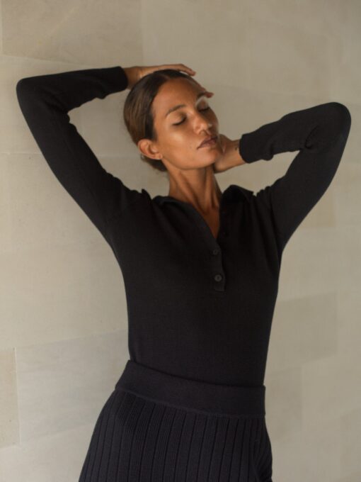 lu.ciee - Chopin Knit Shirt in Black - Image 3