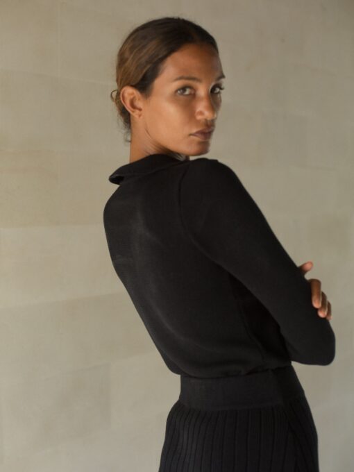 lu.ciee - Chopin Knit Shirt in Black - Image 4