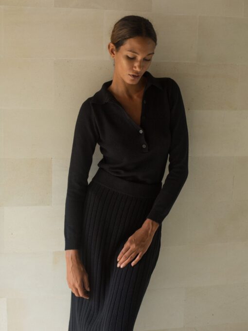 lu.ciee - Chopin Knit Shirt in Black - Image 5