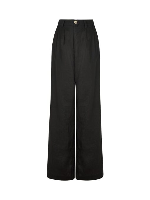 lu.ciee - Linen Pleat Pant in Black - Image 3