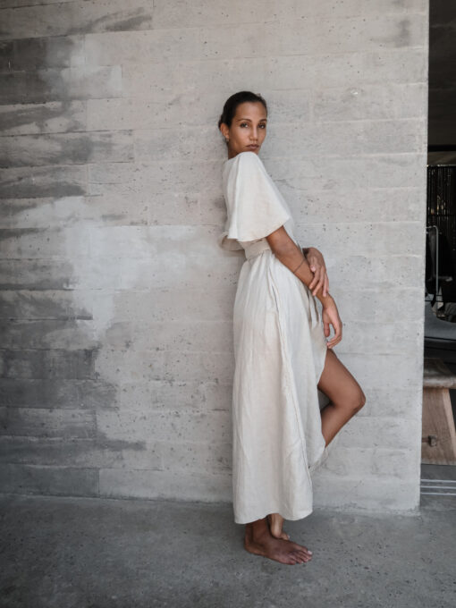 lu.ciee -  Dhalia Linen Dress in Brown - Image 5