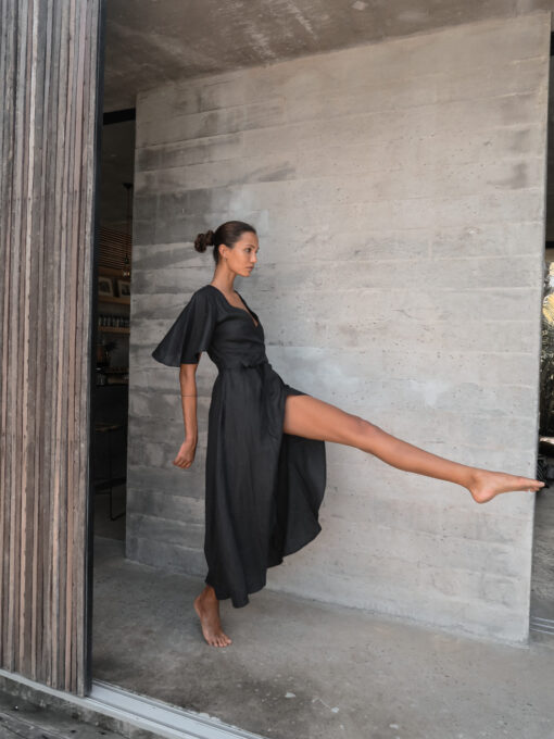 lu.ciee -  Dhalia Linen Dress in Black - Image 5