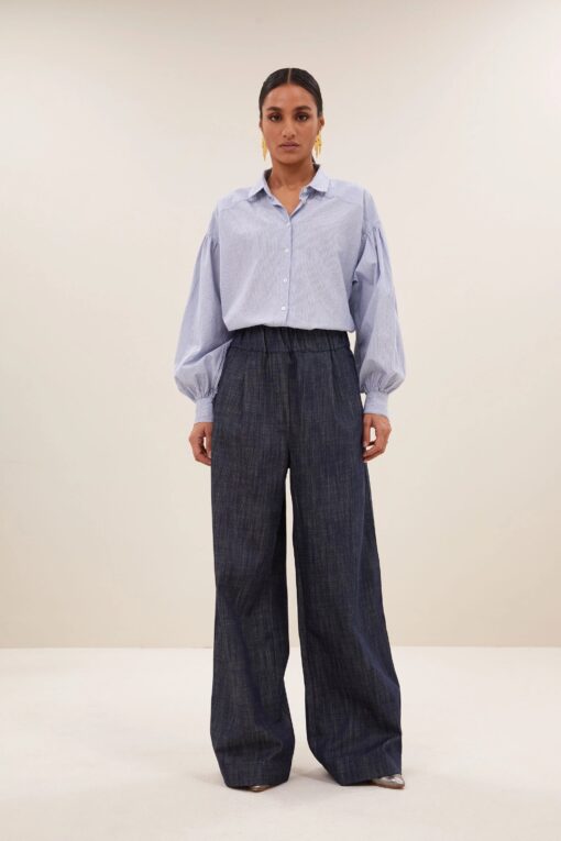 by-bar - benji twill pants | navy - Image 5