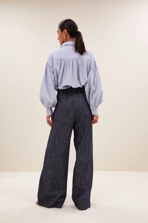 by-bar - benji twill pants | navy - Image 4