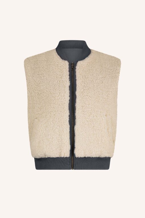 by-bar - aleksi sleeveless jacket | charcoal - Image 3