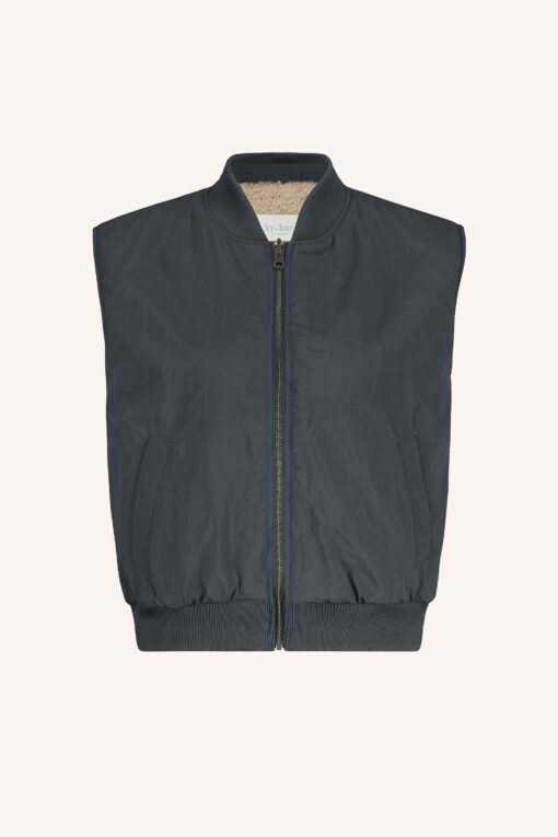by-bar - aleksi sleeveless jacket | charcoal - Image 2