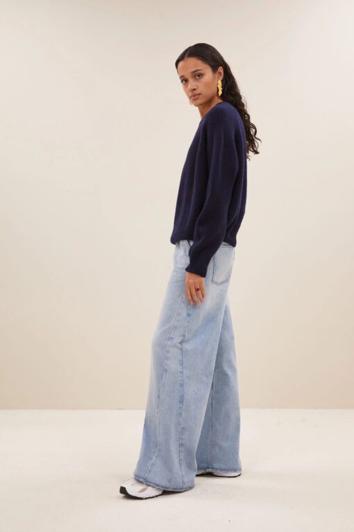 by-bar - meadow roundneck pullover | midnight - Image 4