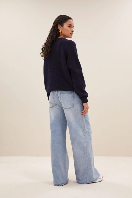 by-bar - meadow roundneck pullover | midnight - Image 3