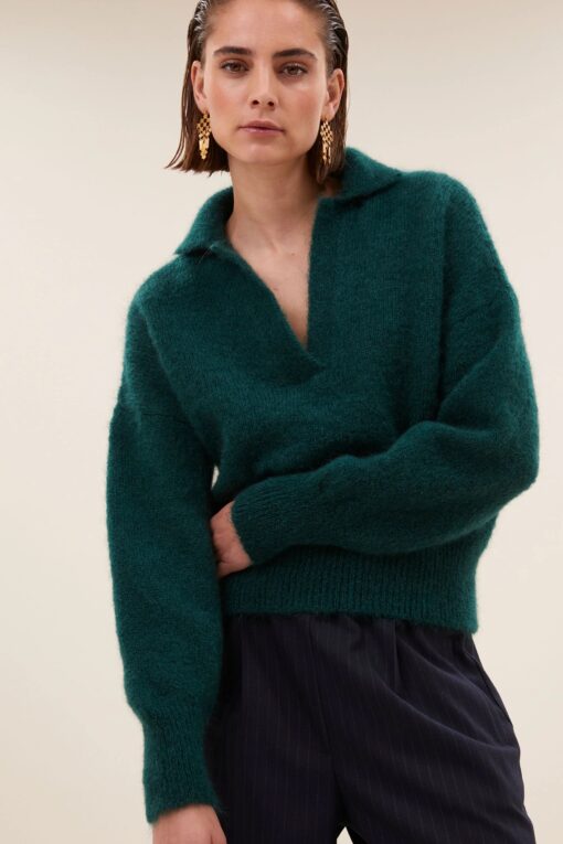 by-bar - polo pullover | dark green