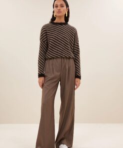 by-bar - diagonal natural pullover | biscuit