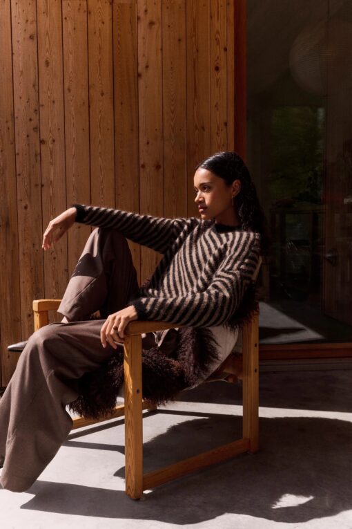 by-bar - diagonal natural pullover | biscuit - Image 5