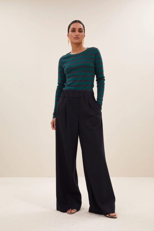 by-bar - basic ls big stripe top | deep green - Image 5