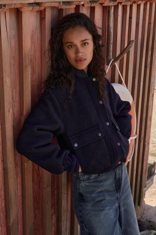 by-bar - maggie wool jacket | midnight - Image 7