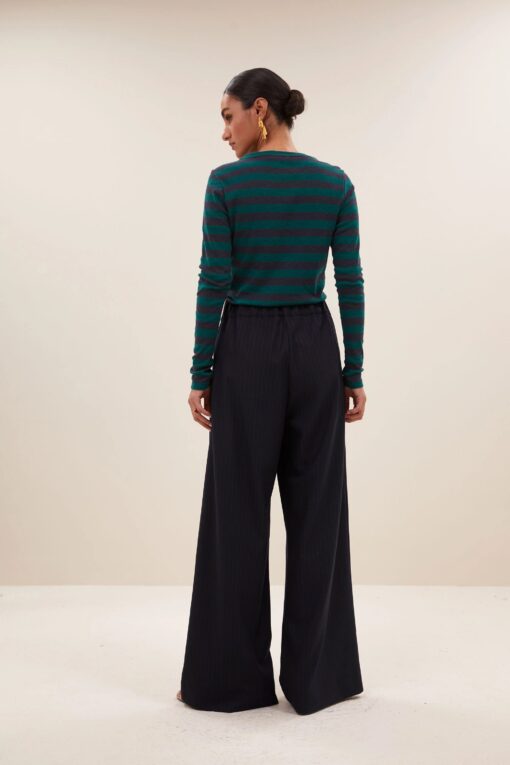 by-bar - basic ls big stripe top | deep green - Image 3