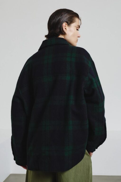 Pomandère - Tartan shirt jacket - bottle green - Image 4