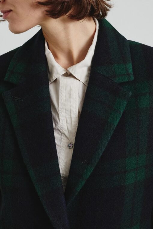 Pomandère - Pure wool tartan vest - bottle green - Image 3