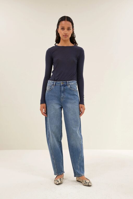 by-bar - basic ls wool top | midnight