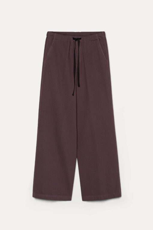 Pomandère - Wide-leg trousers in brushed drill - aubergine - Image 5