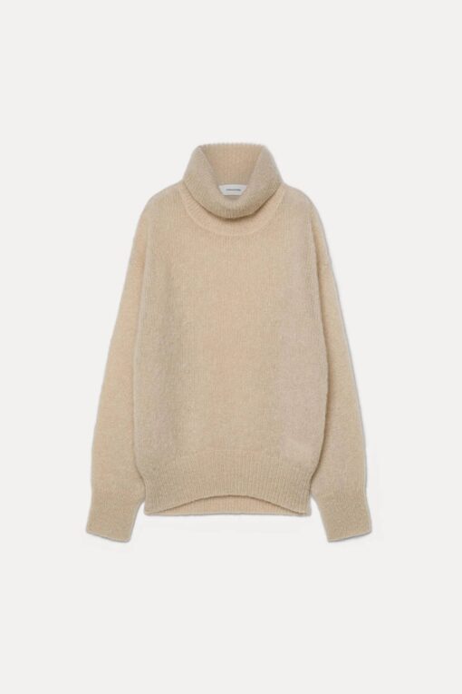 Pomandère - High-neck sweater in mohair - vanilla - Image 5