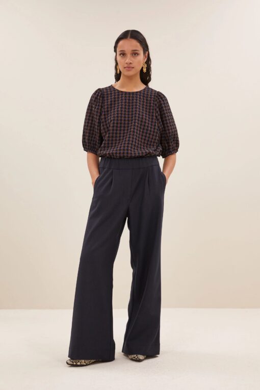 by-bar - jet check blouse | little check - Image 5