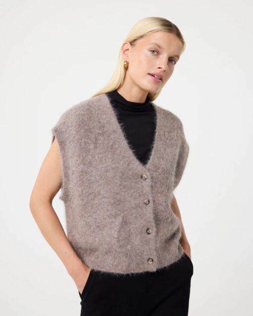 knit-ted - Constanze Cardigan - Mocca - Image 4