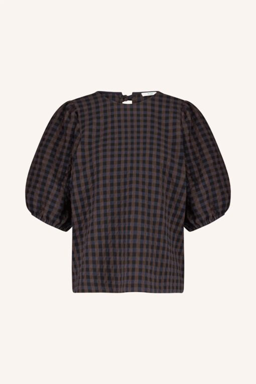 by-bar - jet check blouse | little check - Image 2