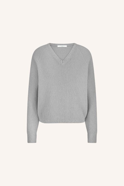 by-bar - meadow v neck pullover | grey melee - Image 2