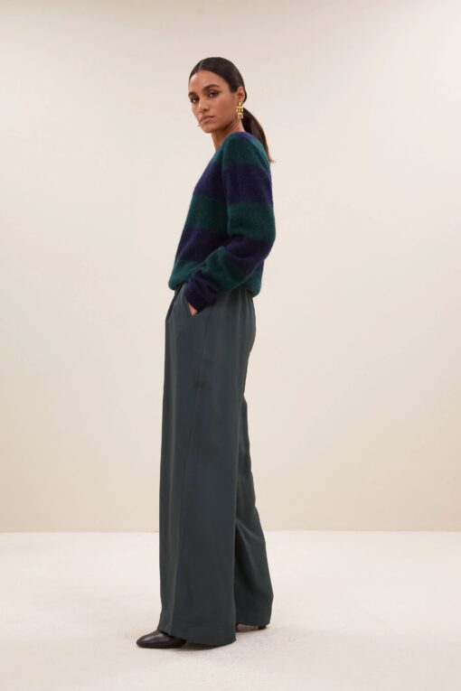 by-bar - gwen big stripe pullover | dark green stripe - Image 4