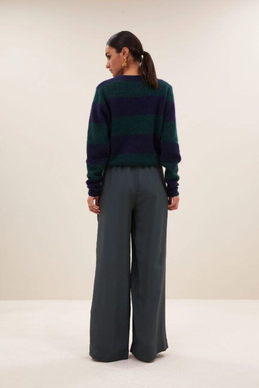 by-bar - gwen big stripe pullover | dark green stripe - Image 3
