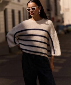 by-bar - fleur stripe pullover | marine stripe