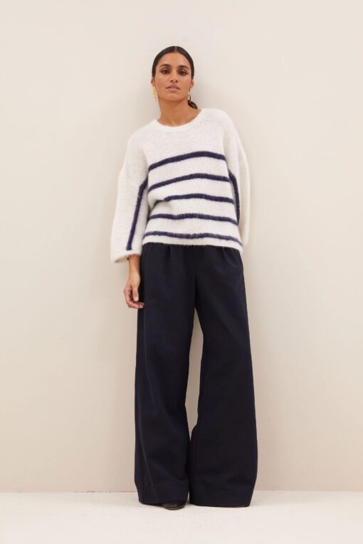 by-bar - fleur stripe pullover | marine stripe - Image 5