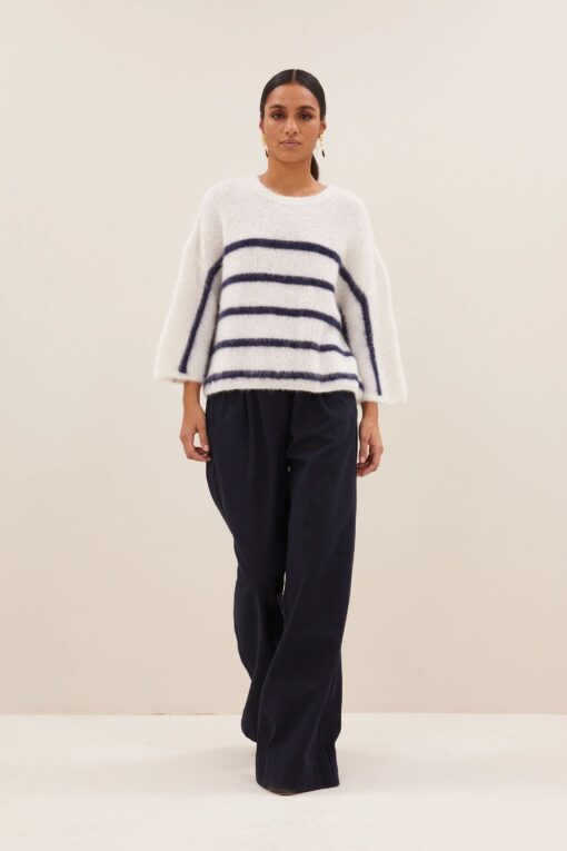 by-bar - fleur stripe pullover | marine stripe - Image 4
